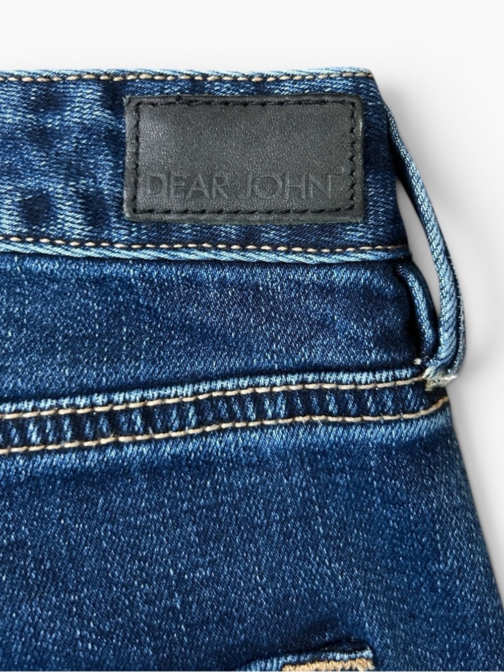 Dear John American Classic Straight Leg Button Fly Distressed Denim Jeans Sz 27 - Picture 6 of 10